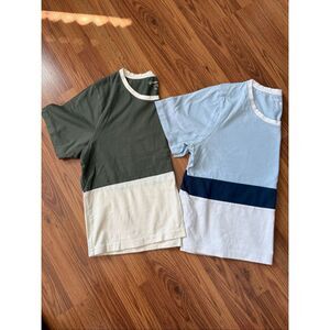 Bundle Of 2 United By Blue Women's Colorblock Organic Cotton T-Shirt Size XL